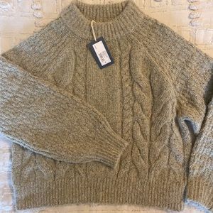 High neck warm sweater